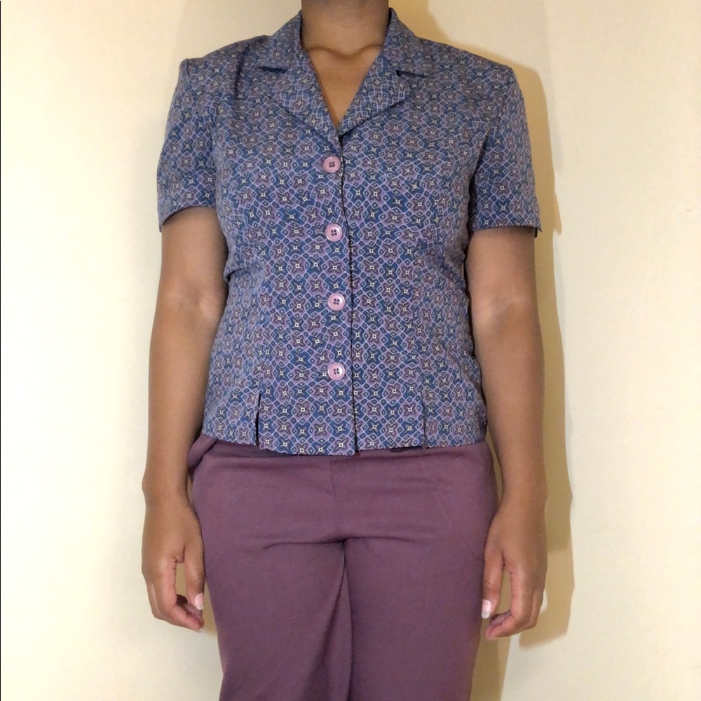 Vintage Patterned Button Down Shirt